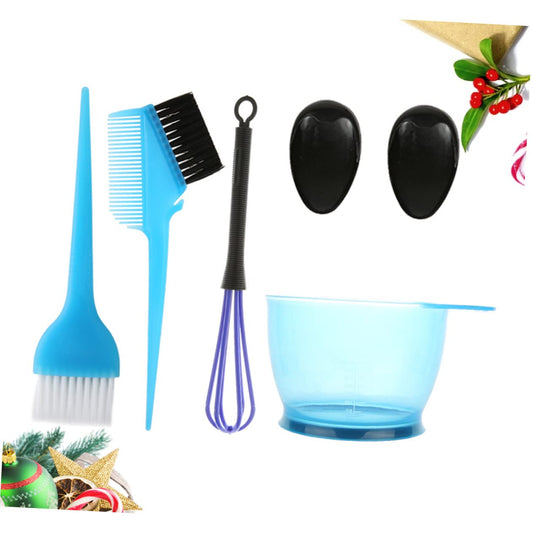 5Pcs Set Hair Dyeing Kits Hair Dye Kit Hair Coloring Tools Hair Coloring Kit Hair Dye Brush Hair Coloring Supplies Brush on Hair Color Kits Hair Coloring Home Hair Dye Tool Blue