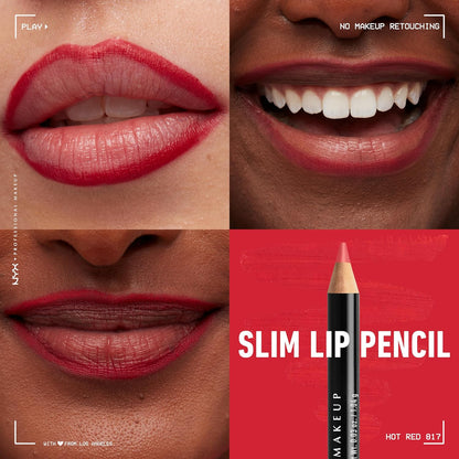 PROFESSIONAL MAKEUP Slim Lip Pencil 2-Pack - Nude Pink & Hot Red